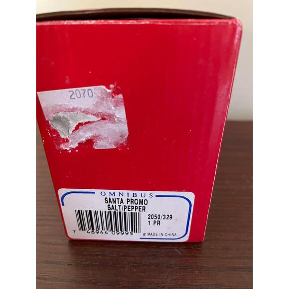 Vintage Fitz & Floyd Omnibus Santa Salt and Pepper Shakers, Christmas Tableware - Picture 8 of 8